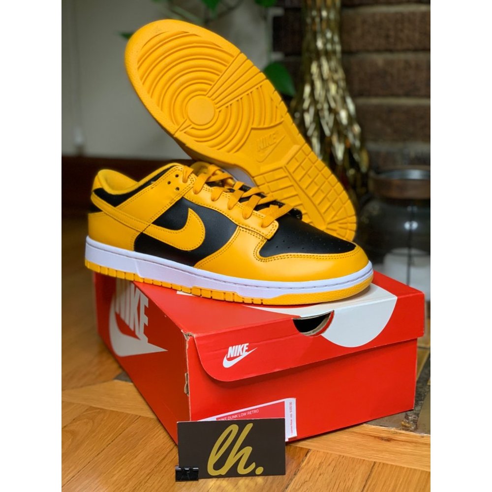Mens 10.5 Nike Dunk Low “Championship Goldenrod” Athletic Sneakers DD1391-004 - Picture 6 of 7